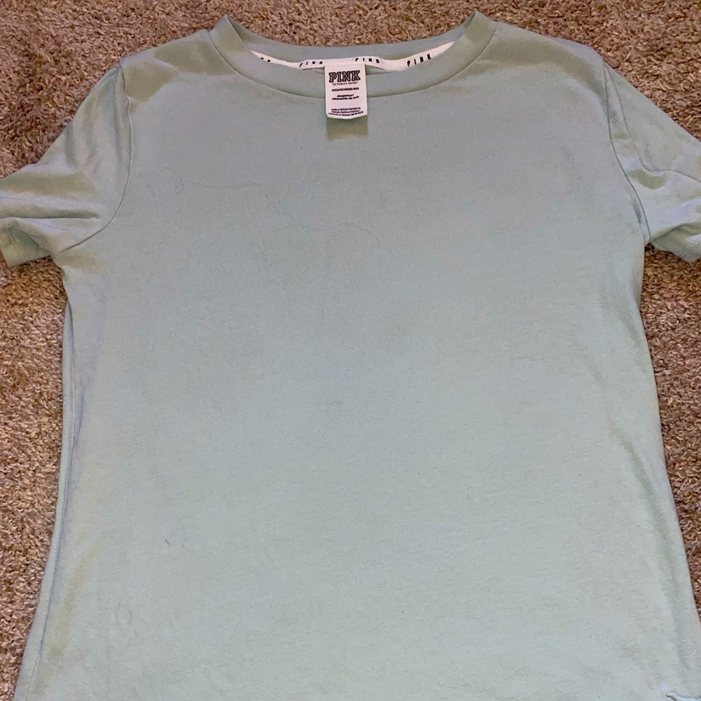 Pink size xs mint green tee